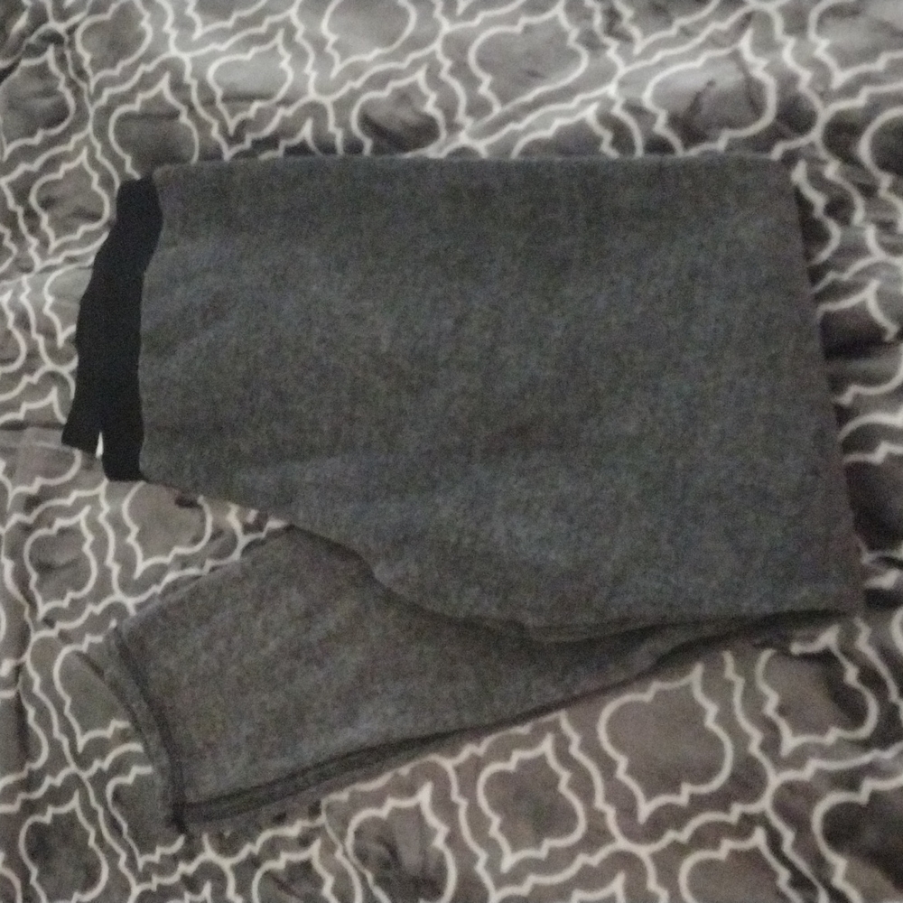 Climate Right by Cuddl Duds Women's Gray & Black  Fleece Joggers Size La…